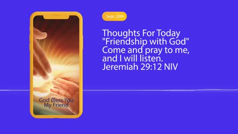 Thoughts For Today - September 20, 2021