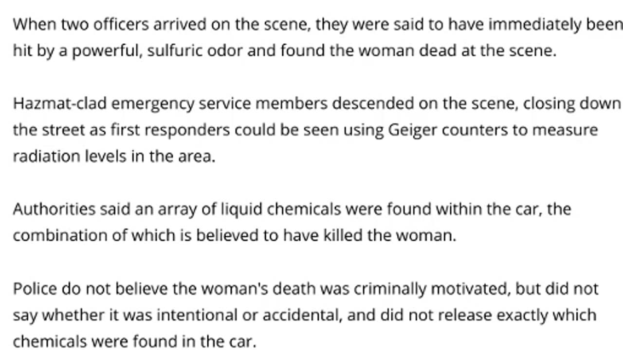 Woman Found Dead In Backseat Of SUV In Manhattan After Ingesting Hazardous Chemicals