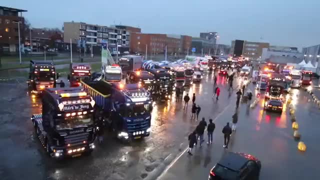 European truckers are coordinating themselves to arrive together at Brussels next week