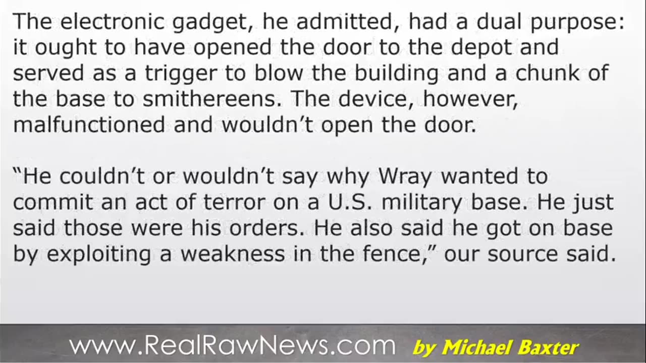 US Marines foil deep state plot to TO BLOW UP MCAS CHERRY POINT NC