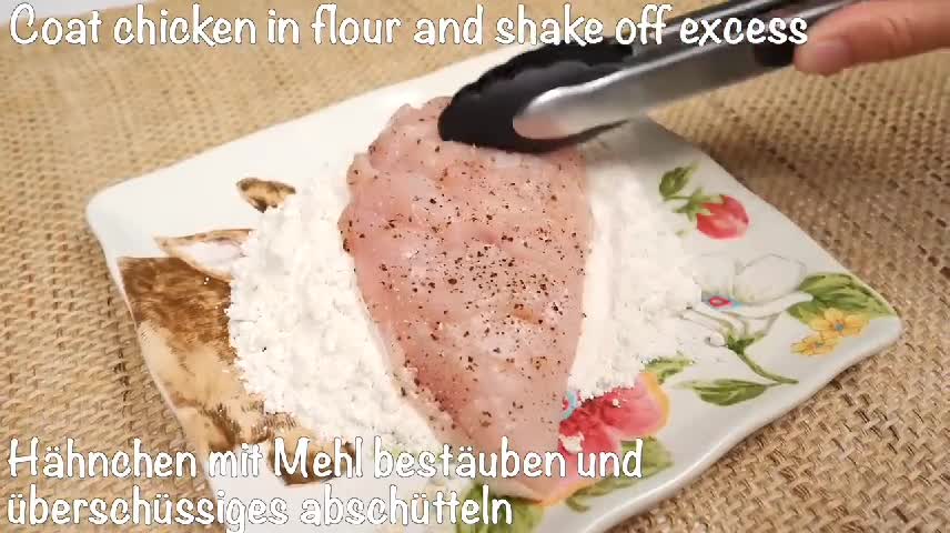 Coat The Chicken Breast With Flour