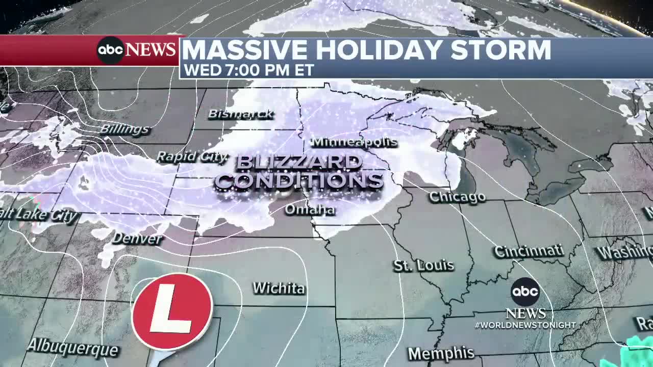 Extreme weather threatens holiday travel