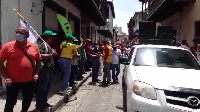 Así avanza la marcha en Cartagena en apoyo al paro nacional