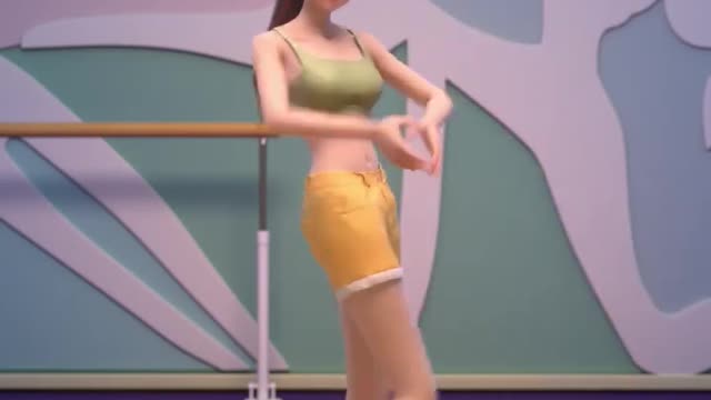 1,2,3 Sofia.. animation cute girl leg flip video..