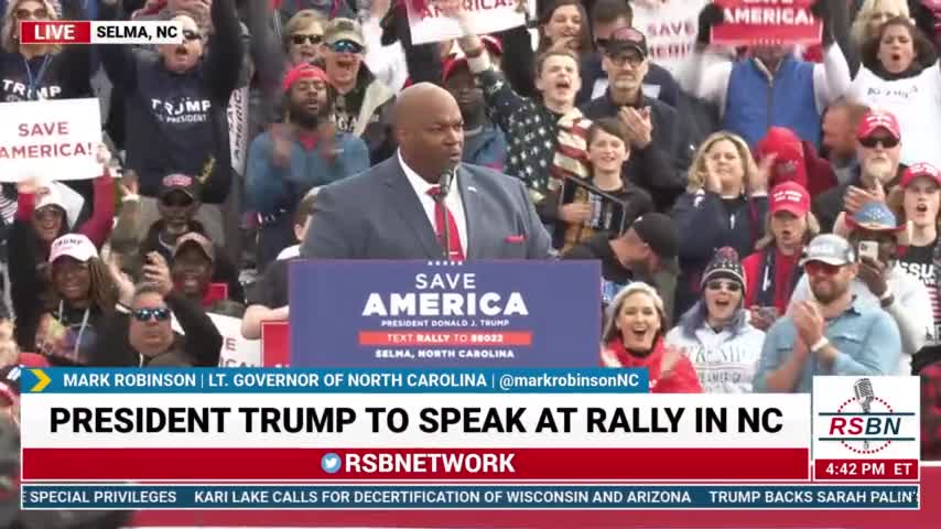 Lt.Gov Mark Robinson (R-NC) Full Speech at President Trump Rally.