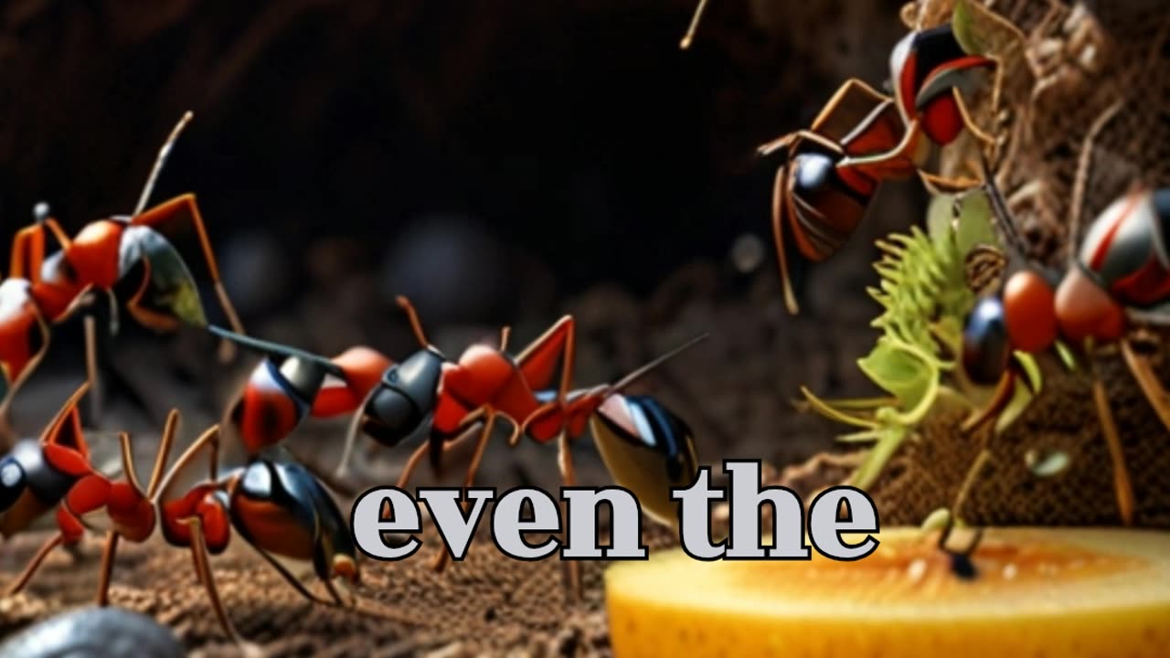 The Ants' Teamwork.