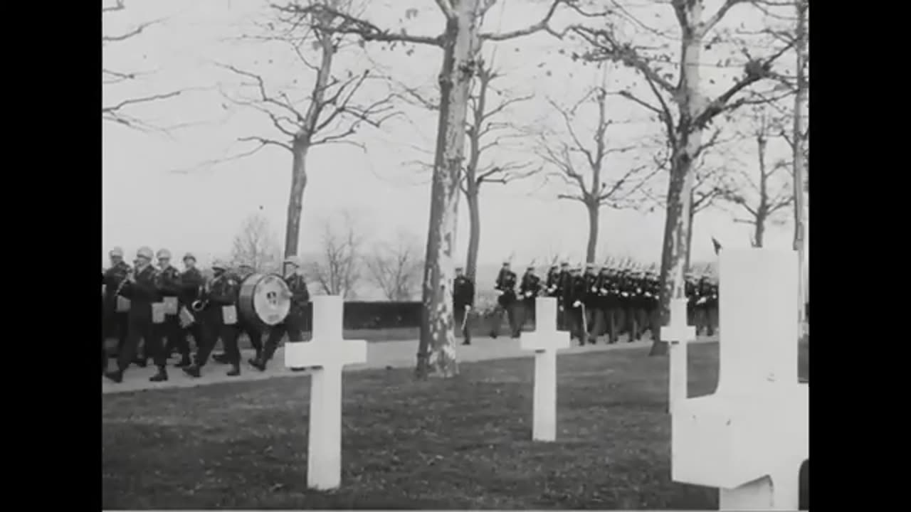 Dedication of United States Marine Memorial at Belleau Wood France December 20 1955