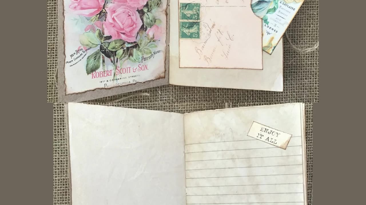 Handmade Vintage JUNK JOURNAL / MEMORY BOOK ❤️