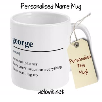 Personalised Noun Name Mug by Welovit ❤️