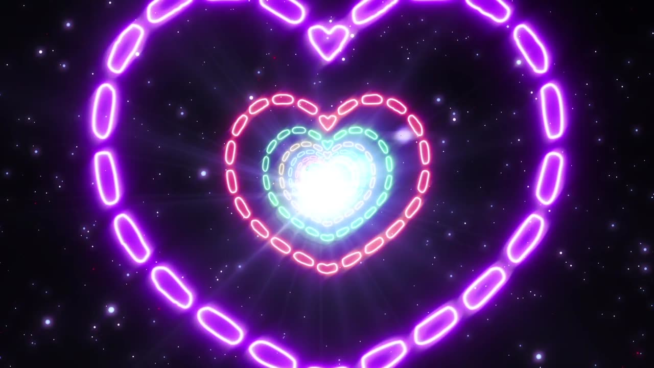 933. NEW Neon LOVE TUNNEL TREND VJ LOOP Ultra Chibiusa