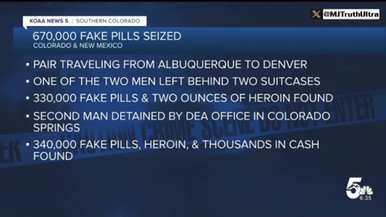 ABSURD: 670,000 Fentanyl Pills Headed To Denver Get Seized