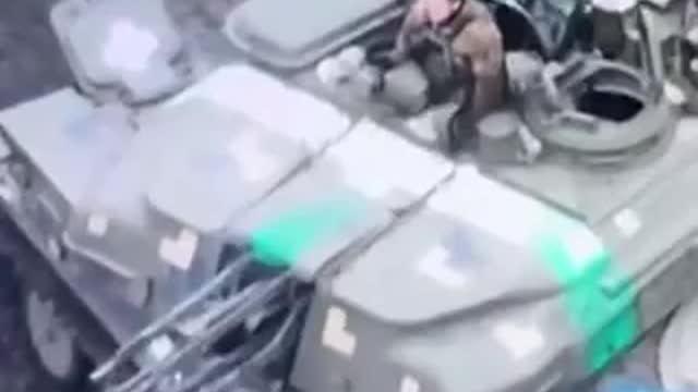 Ukrainian Fires 30mm Cannon at Russian Positions
