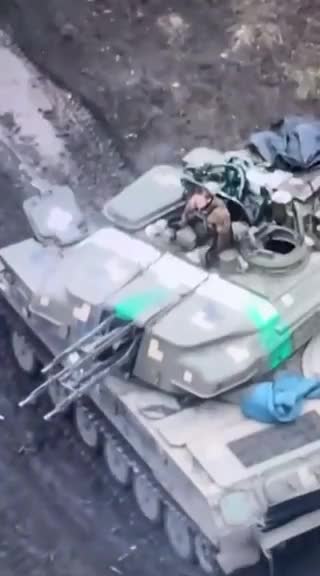 Ukrainian Fires 30mm Cannon at Russian Positions