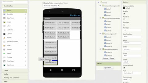 How to use layouts in MIT APP Inventor