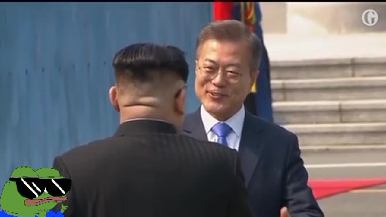 NEW HISTORY ~KIM JONG UN SHAKES HANDS WITH SOUTH KOREAN LEADER AS THEY BOTH CROSS BORDERS FOR THE VERY FIRST TIME