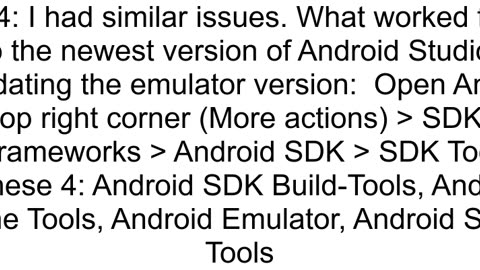 Android Emulator does not start after Arctic Fox upgrade libvulkanso failed