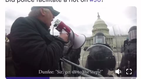 CP Officer Negotiating Protesters Into Capitol