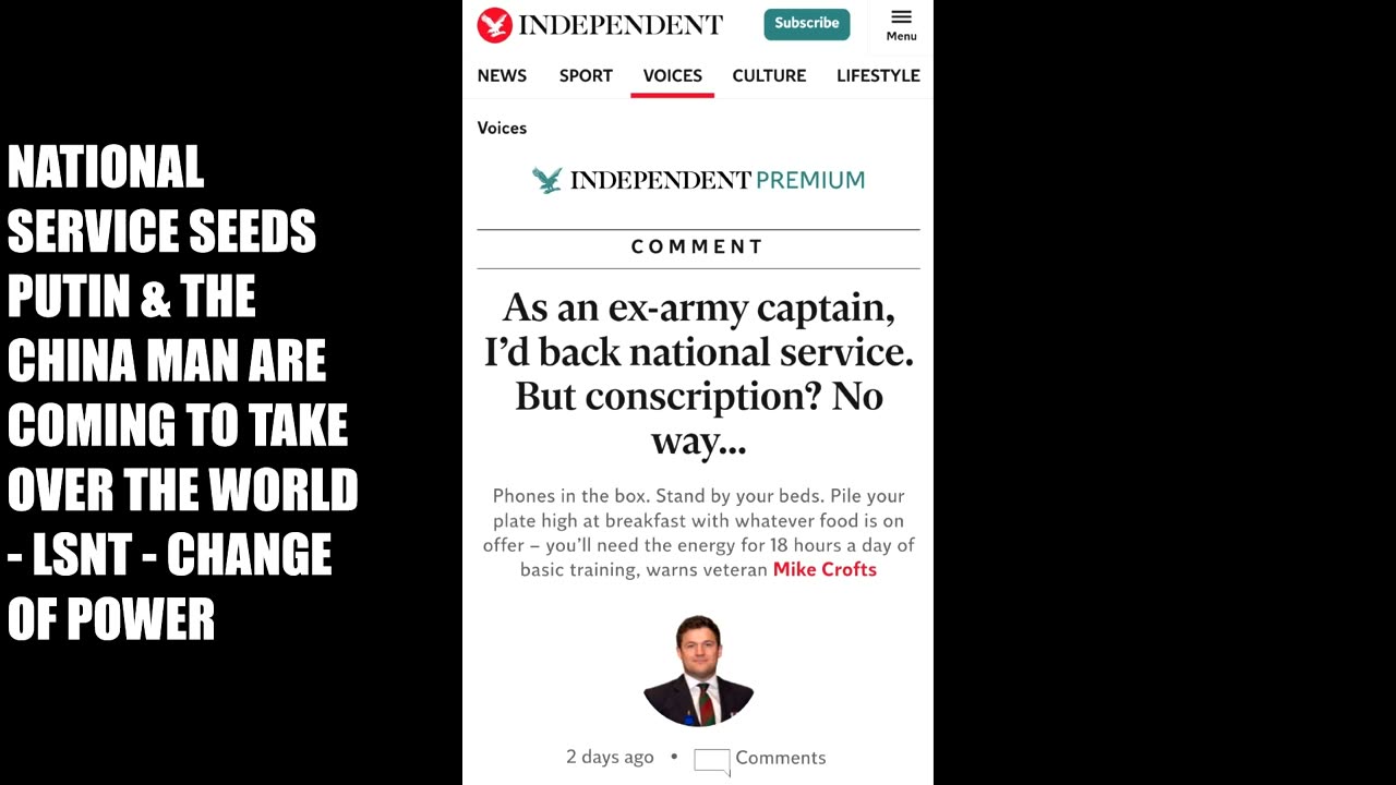 NATIONAL SERVICE SEEDS GETTING HEAVIER! "PUTINS COMING TO CRUSH THE WEST"