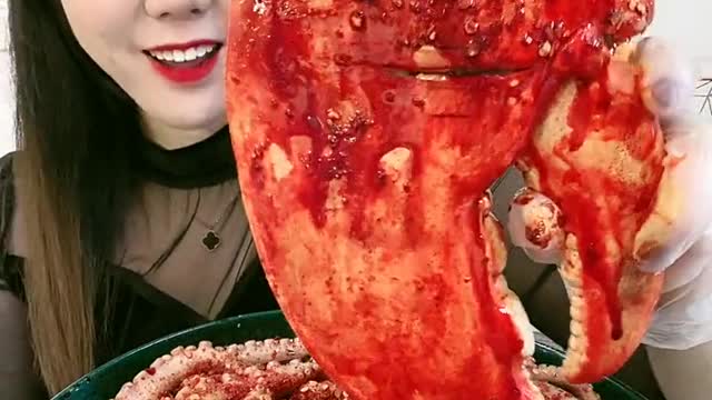 ASMR eating Spicy Seafood 🔥🔥🔥