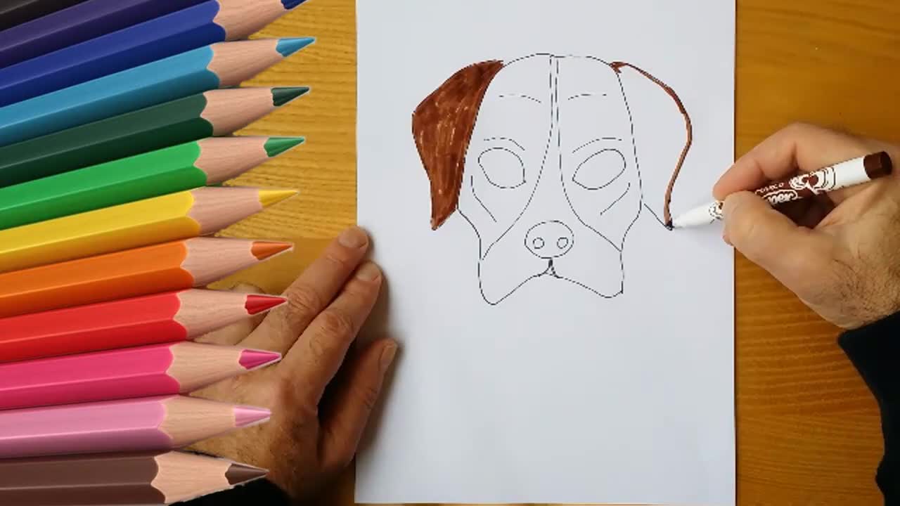 How to draw a carnival dog mask, draw a dog, #YouTubeKids