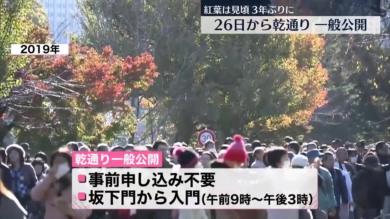 【皇居乾通りの一般公開】3年ぶりに実施へ 今月26日（土）から来月4日（日）まで_1