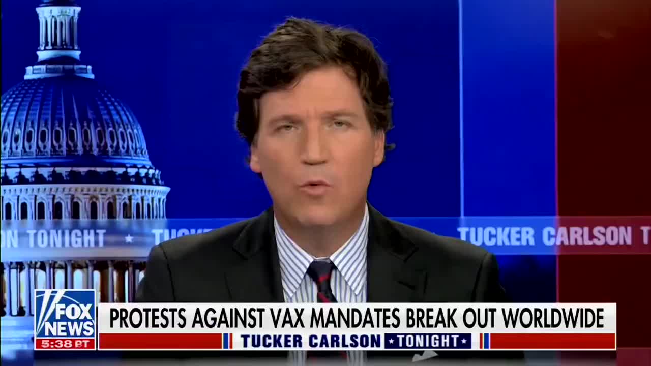 Tucker Carlson Covers Vaccine Passport Protest Across Europe