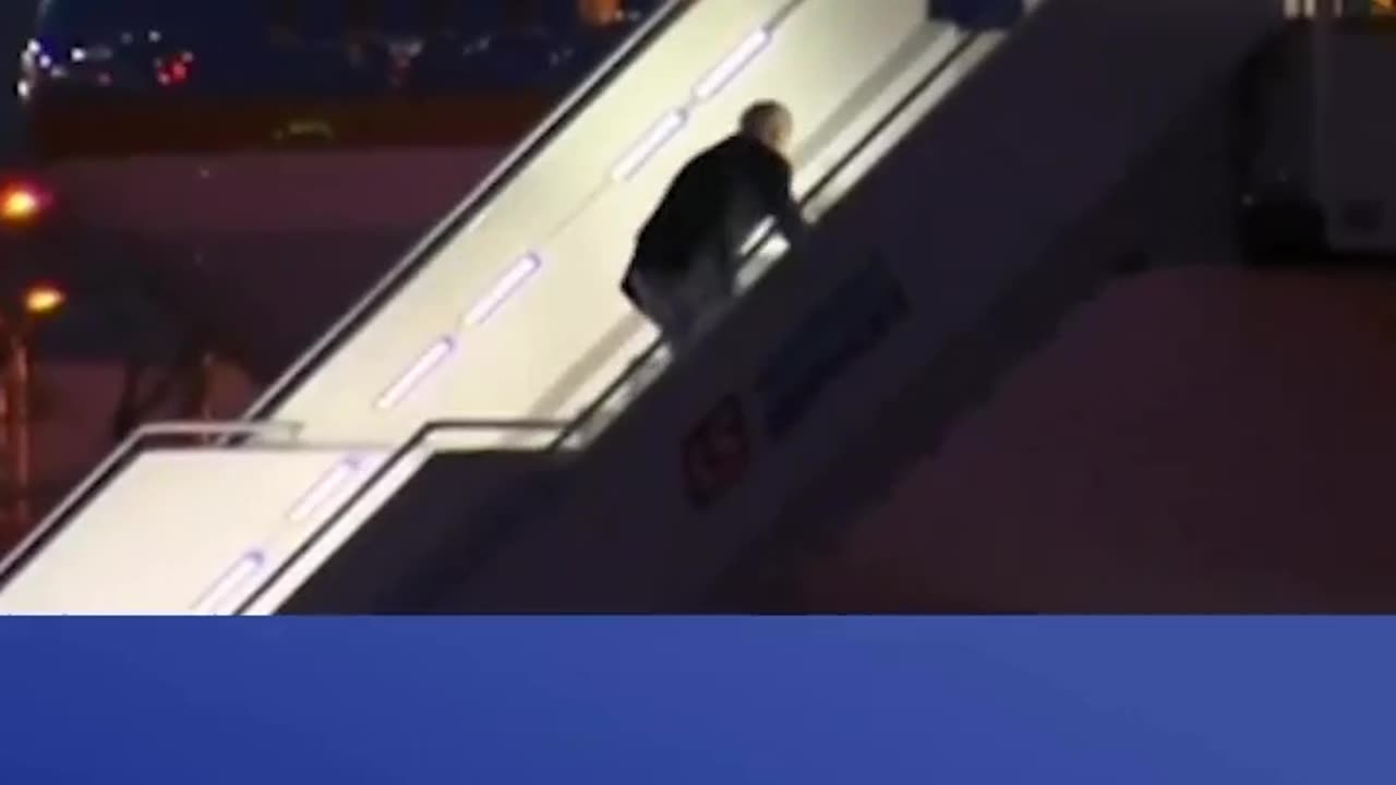 Meanwhile, Biden trips again going up AF1 while visiting his buddies in Europe.