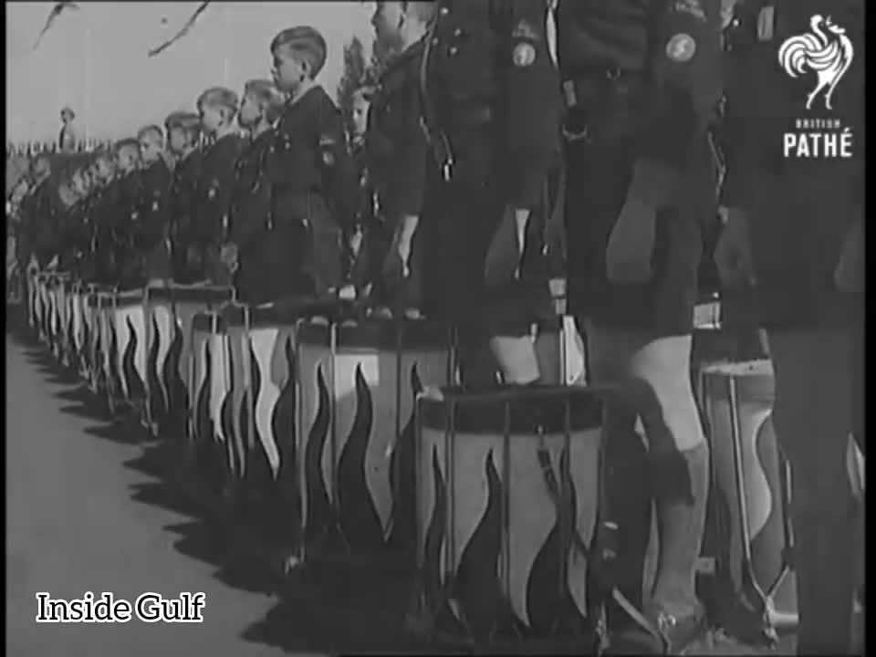 Adolf Hitler Speaking to Nazi Rally in Nuremberg Germany