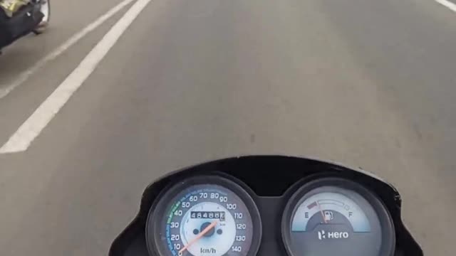 Driving Two wheeler bike on indian road long drive