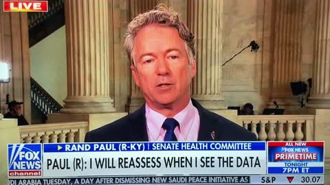 Senator Rand Paul - It's not about science but submission