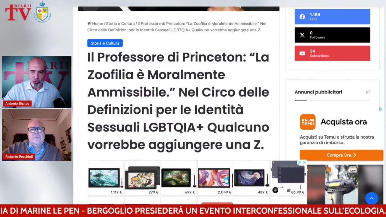 CONFEDERAZIONE DEI TRIARII: “CONTRO - NARRAZIONE NR.77, CON ANTONIO BIANCO, MARIO IANNACCONE E ROBERTO PECCHIOLI!!”😇💖🙏