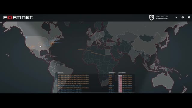 Worldwide Cyber Activity Live Feed Map! Most of Today's Aims at 'MS' West Coast USA!