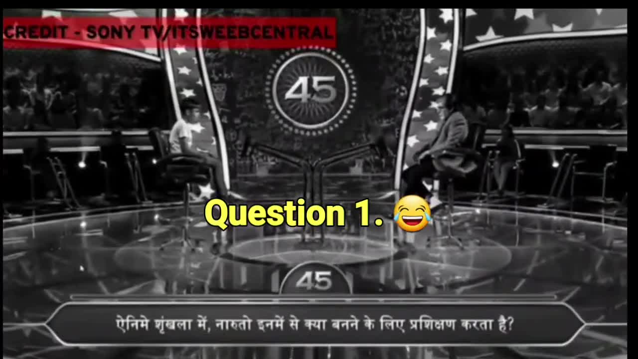 Naruto Question In Kon Banega Crorepati (KBC) Show ! Easiest Question Of Anime Community