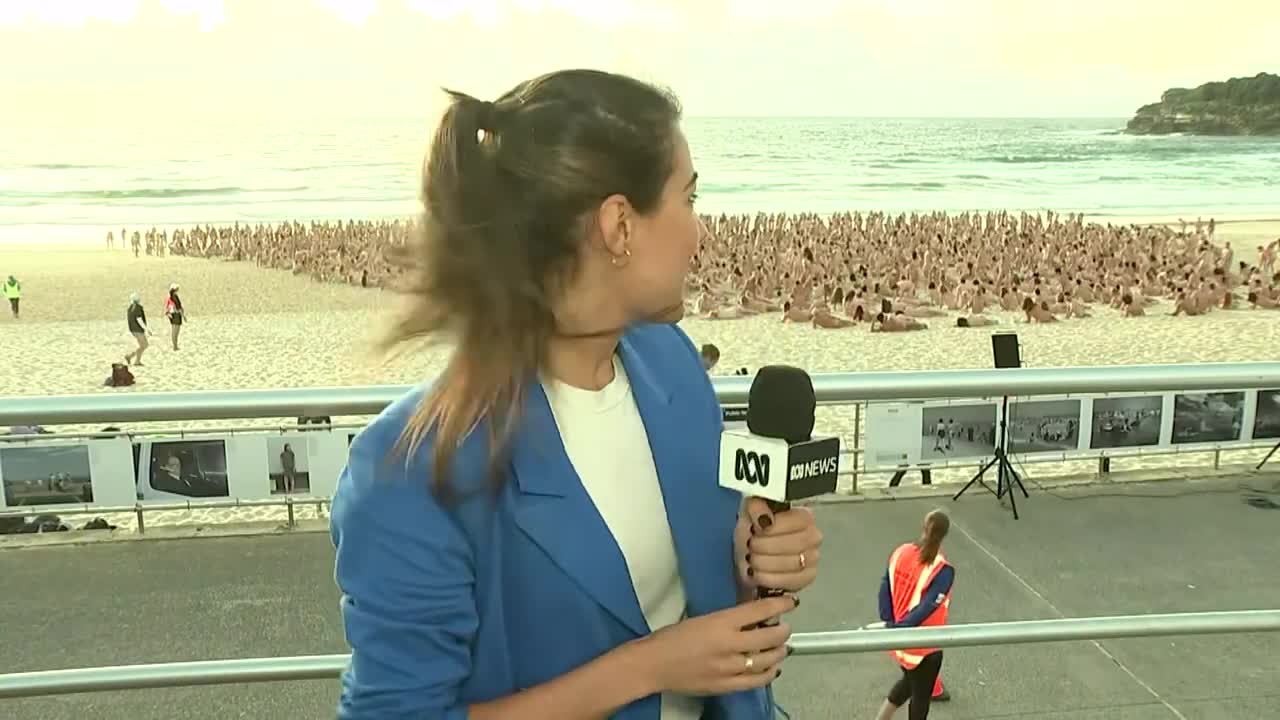 Thousands strip off at Bondi Beach for Spencer Tunick art installation