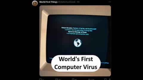 World's First - computer virus