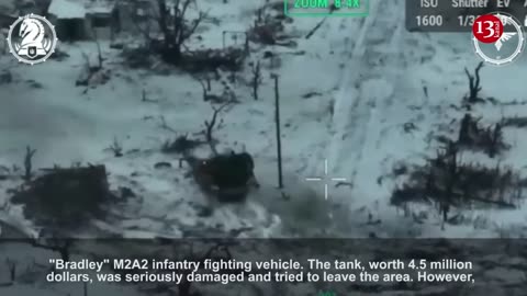 Combat footage of Bradley fighting vehicle and Russian T-90M tank worth $4.5 million