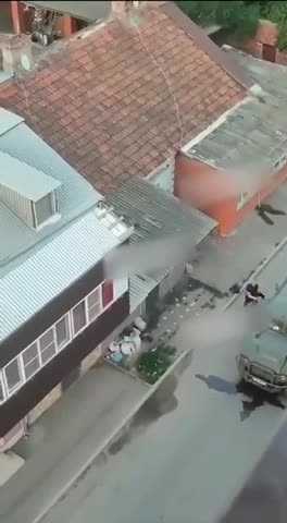 The moment of liquidation of two terrorists during a shootout.