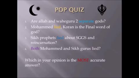 POP QUIZ for all Sikhs and Muslims