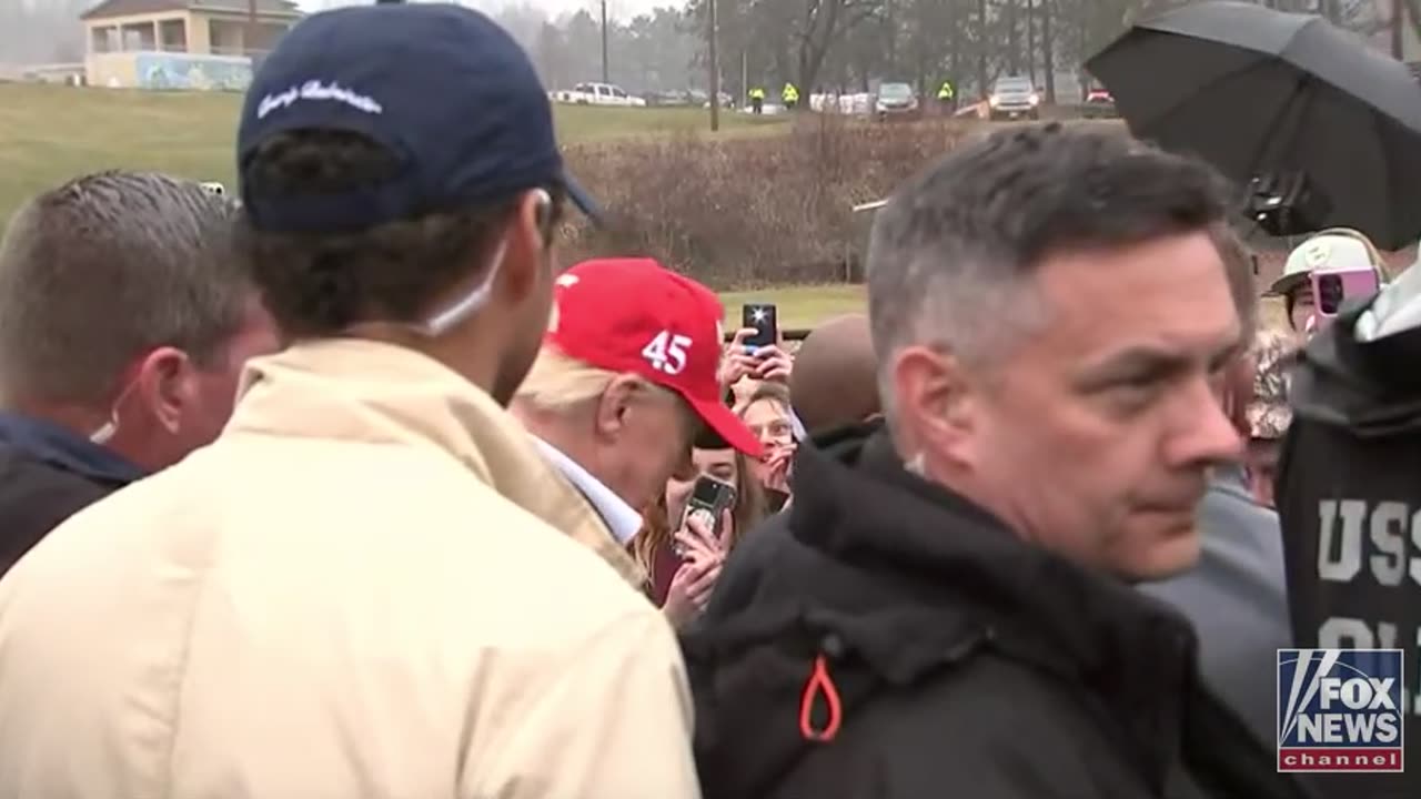 Residents of East Palestine, Ohio, show their appreciation for Trump during his visit