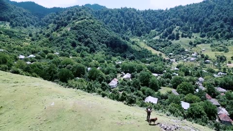 Roasting Juicy Beef Steaks on Hot Stones Outdoors Cooking Alone in the Mountains720p