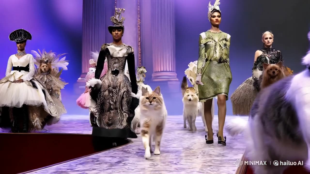 "Fashionable Felines: AI Cats Strut Their Stuff | Shorts"