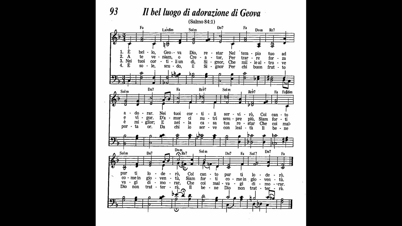 Il bel luogo di adorazione di Geova (canzone 93 da Cantate lodi a Geova)