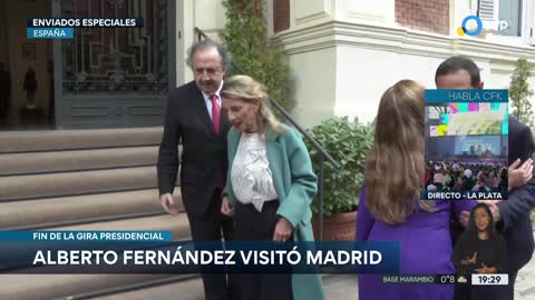 Visita a España en el fin de la gira presidencial