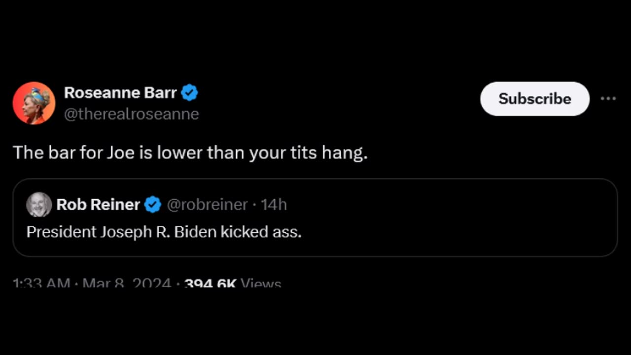 Roseanne Barr replying to 'Meathead'