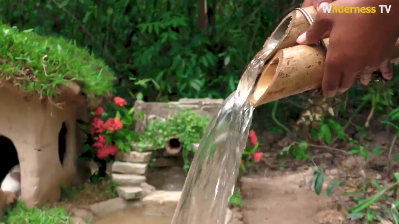 Rescue Abandoned Puppies Building Mud House Dog And Fish Pond For Red Fish