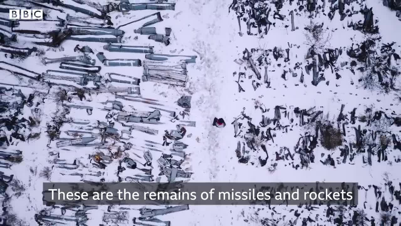 Ukraine’s missile graveyard ‘is evidence against Russia’ – BBC News