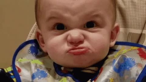 Smart Toddler Show Angry Face Don't Like His Food !!