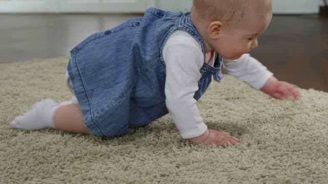 Cute toddler trying to walk