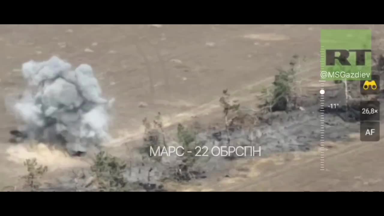 First Footage of a Destroyed German Marder IFV, Along with a BTR-80, Near Verbove