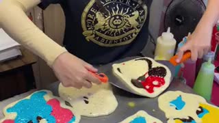 PANCAKE ART CHALLENGE!! _ Thai Street Food _shorts-J4emvo9VKwI